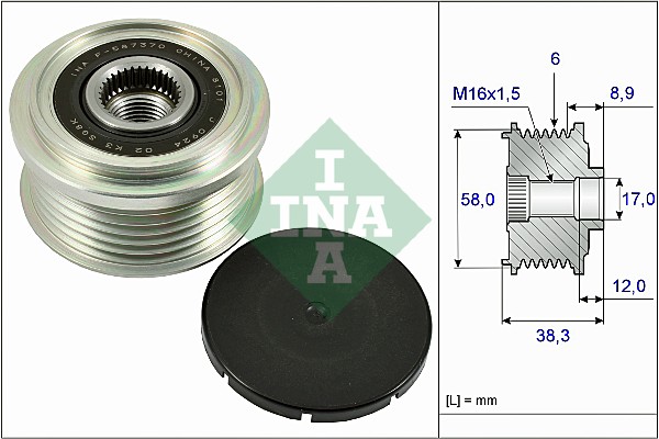 Schaeffler INA Alternator - sprzęgło jednokierunkowe 535 0266 10