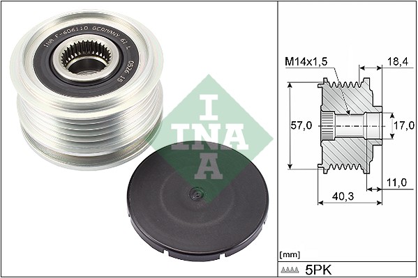 Schaeffler INA Alternator - sprzęgło jednokierunkowe 535 0295 10
