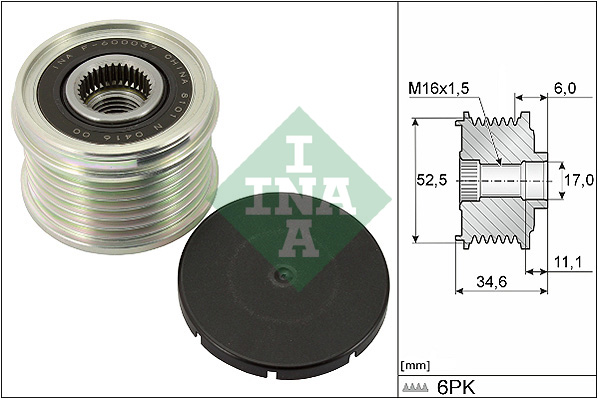 Schaeffler INA Alternator - sprzęgło jednokierunkowe 535 0315 10