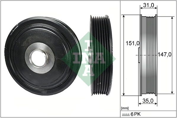 Schaeffler INA Koło pasowe, wał korbowy 544 0110 10