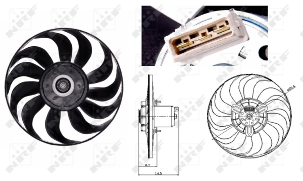 NRF Ventilaator,mootorijahutus 47700