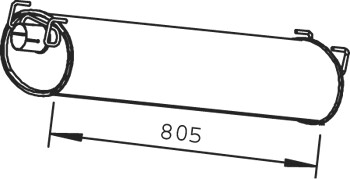 DINEX mittenljuddämpare 28408