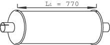 DINEX Tłumik środkowy 28447