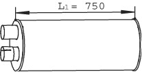 DINEX mittenljuddämpare 28448