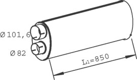 DINEX Keskiäänenvaimentaja 47308