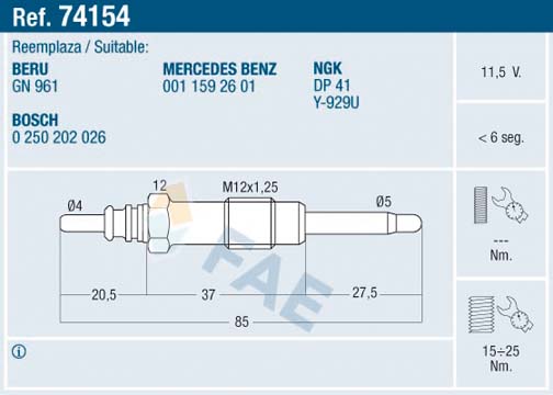 FAE Hõõgküünal 74154