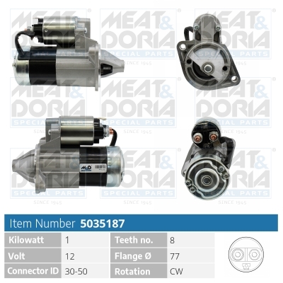 MEAT & DORIA Startmotor 5035187