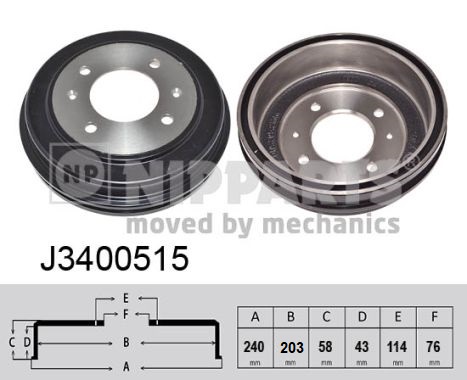 NIPPARTS Piduritrummel J3400515