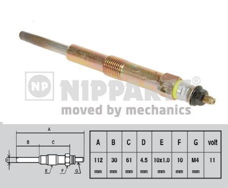 NIPPARTS Hõõgküünal J5710501