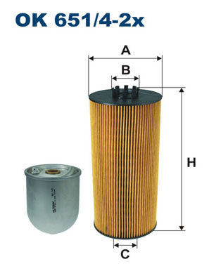 FILTRON Õlifilter OK 651/4-2x