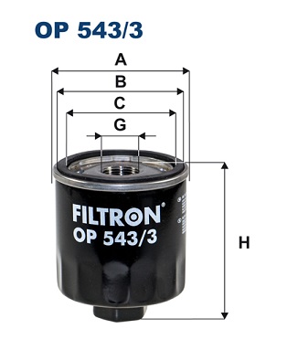 FILTRON Oljefilter OP 543/3
