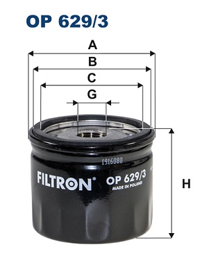 FILTRON Oljefilter OP 629/3