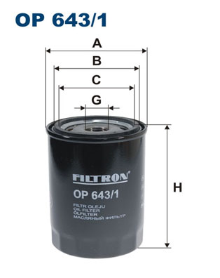 FILTRON Õlifilter OP 643/1