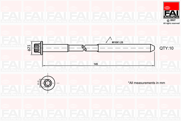 FAI AutoParts Syl.kannen pulttisarja B1140
