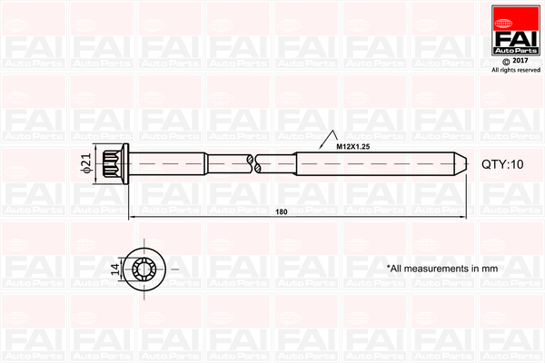 FAI AutoParts Syl.kannen pulttisarja B2111