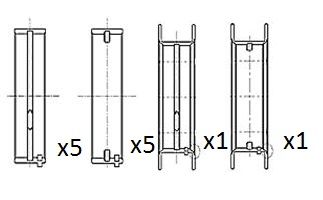 FAI AutoParts pagrindiniai guoliai, alkūninis velenas BM1059-STD