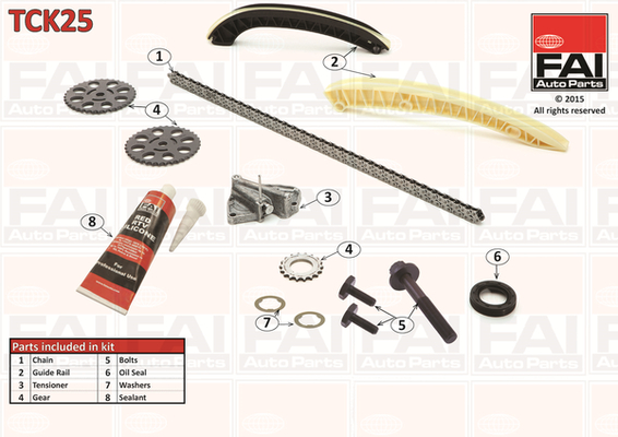 FAI AutoParts Zestaw łańcucha rozrządu TCK25