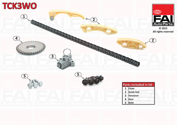 FAI AutoParts Zestaw łańcucha rozrządu TCK3WO