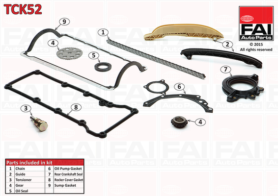 FAI AutoParts Zestaw łańcucha rozrządu TCK52