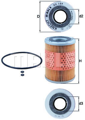 MAHLE Õlifilter OX 159D