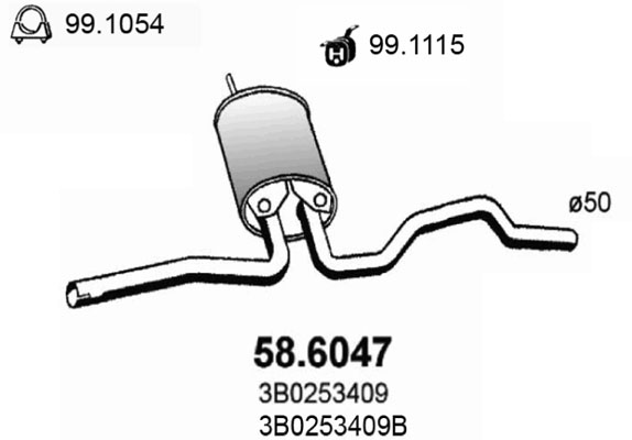 ASSO vidurinis duslintuvas 58.6047