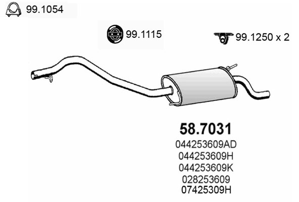 ASSO galinis duslintuvas 58.7031