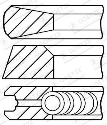 GOETZE ENGINE Kolvirõngakomplekt 08-105500-00