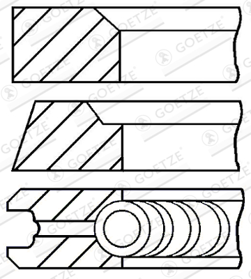 GOETZE ENGINE Kolvirõngakomplekt 08-106800-00