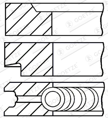 GOETZE ENGINE Kolvirõngakomplekt 08-107100-00