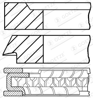 GOETZE ENGINE Kolvirõngakomplekt 08-107800-10