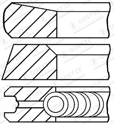 GOETZE ENGINE Kolvringsats 08-113500-00