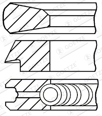 GOETZE ENGINE Kolvirõngakomplekt 08-119800-00