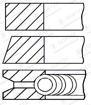 GOETZE ENGINE Kolvirõngakomplekt 08-142300-00