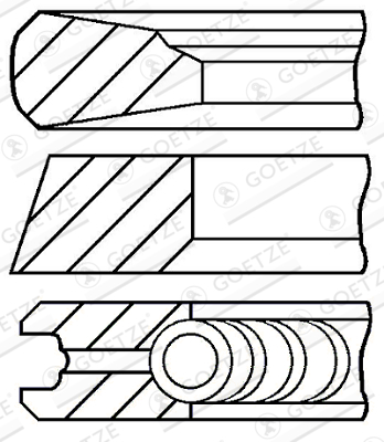 GOETZE ENGINE stūmoklio žiedų komplektas 08-143007-00