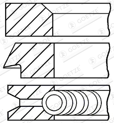 GOETZE ENGINE Kolvirõngakomplekt 08-154407-00