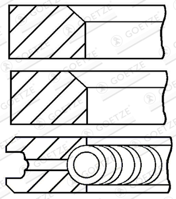 GOETZE ENGINE Kolvirõngakomplekt 08-170700-10