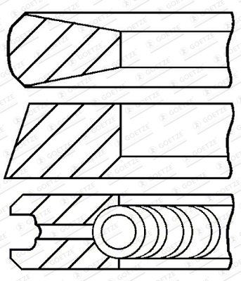 GOETZE ENGINE Kolvirõngakomplekt 08-181100-00