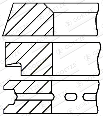 GOETZE ENGINE Zestaw pierścieni tłokowych 08-207000-00