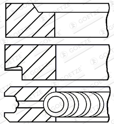 GOETZE ENGINE Kolvringsats 08-207200-00
