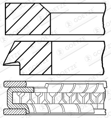 GOETZE ENGINE Kolvirõngakomplekt 08-207600-00