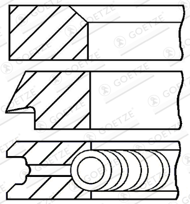 GOETZE ENGINE Kolvirõngakomplekt 08-215300-10