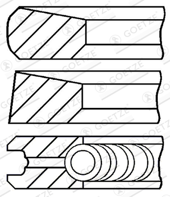 GOETZE ENGINE Kolvringsats 08-287100-00