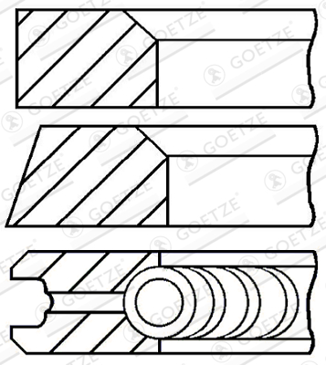 GOETZE ENGINE Kolvirõngakomplekt 08-295400-00