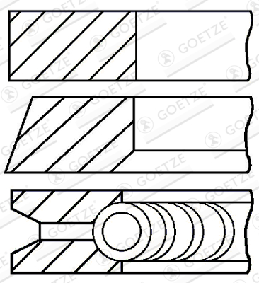 GOETZE ENGINE Kolvirõngakomplekt 08-337300-00