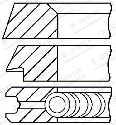 GOETZE ENGINE Kolvirõngakomplekt 08-399100-00