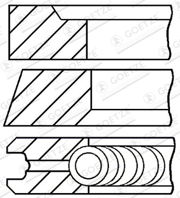 GOETZE ENGINE stūmoklio žiedų komplektas 08-421000-00