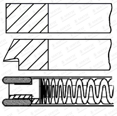 GOETZE ENGINE Kolvringsats 08-424307-00