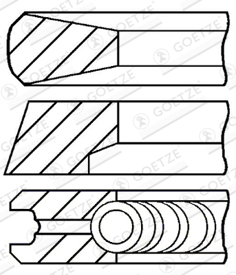 GOETZE ENGINE Kolvirõngakomplekt 08-440600-00