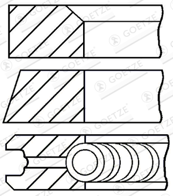 GOETZE ENGINE Kolvringsats 08-442100-00