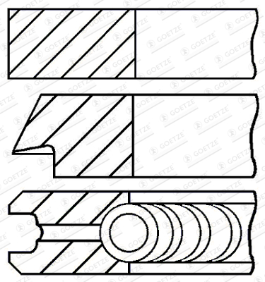 GOETZE ENGINE Kolvirõngakomplekt 08-442900-00